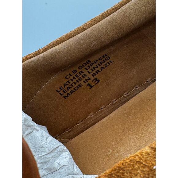 New DRIVER CLUB USA Men\'s Tan Suede Leather Maui Slip on Sneakers Size 13 main image 4